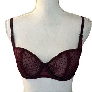 Victoria’s Secret Dream Angels Unlined Balconet Bra SZ 32D Deep Purple NEW